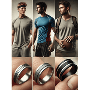 Different men with their wedding band with different lifestyle.