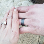 Tungsten Black Wedding Bands Customer Photo Review