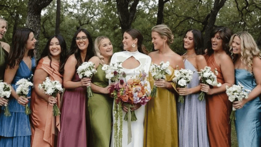 Different wedding dress for every brides maid