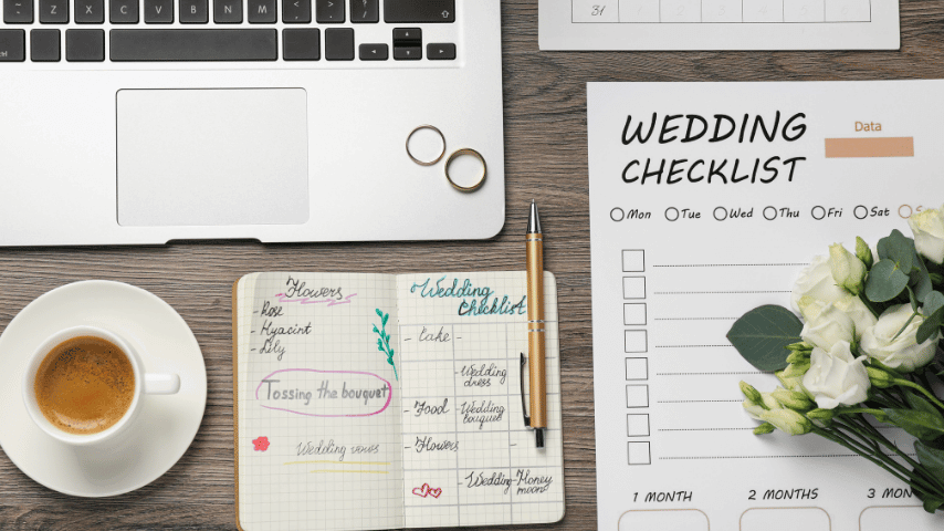 Wedding plan checklist for couples.