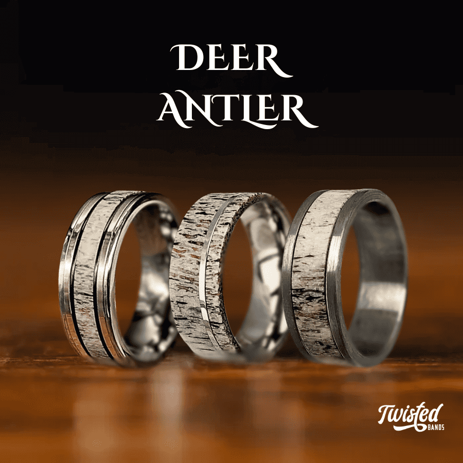 Deer Antler Wedding Bands Banner Image