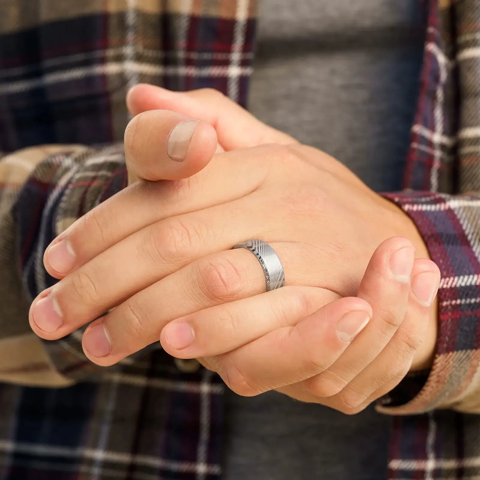 Damascus Steel Wedding Ring