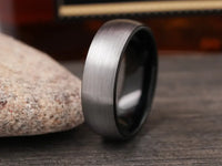 Black Rhodium Carbide Wedding Band