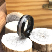 Black Rhodium Carbide Wedding Ring