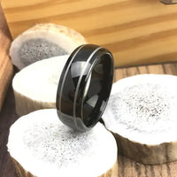 Black Rhodium Ion Tungsten Wedding Band