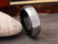 Black Rhodium Tungsten Wedding Band