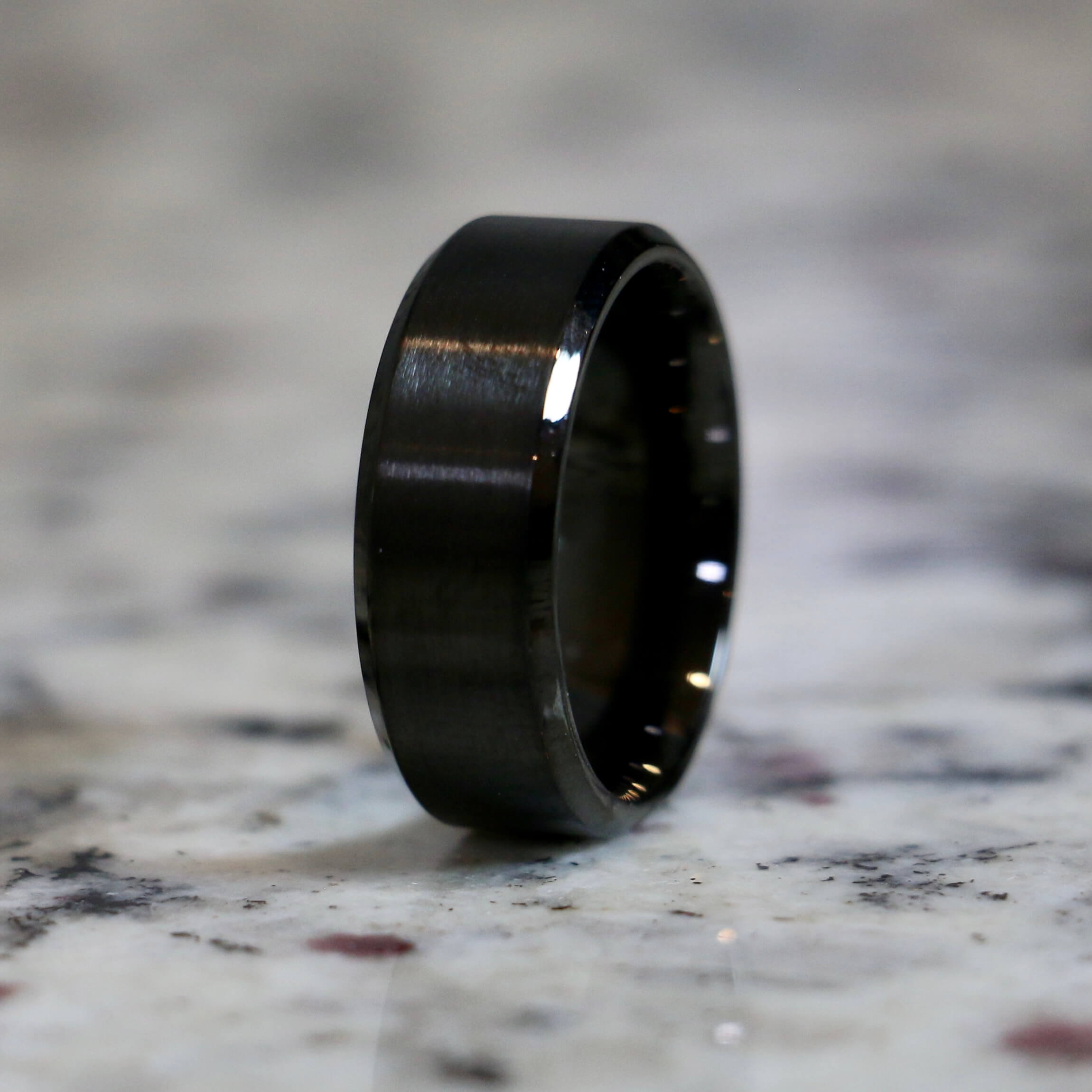 Black Stainless Steel Wedding Band