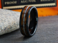 Black Tungsten Barrel Wedding Band