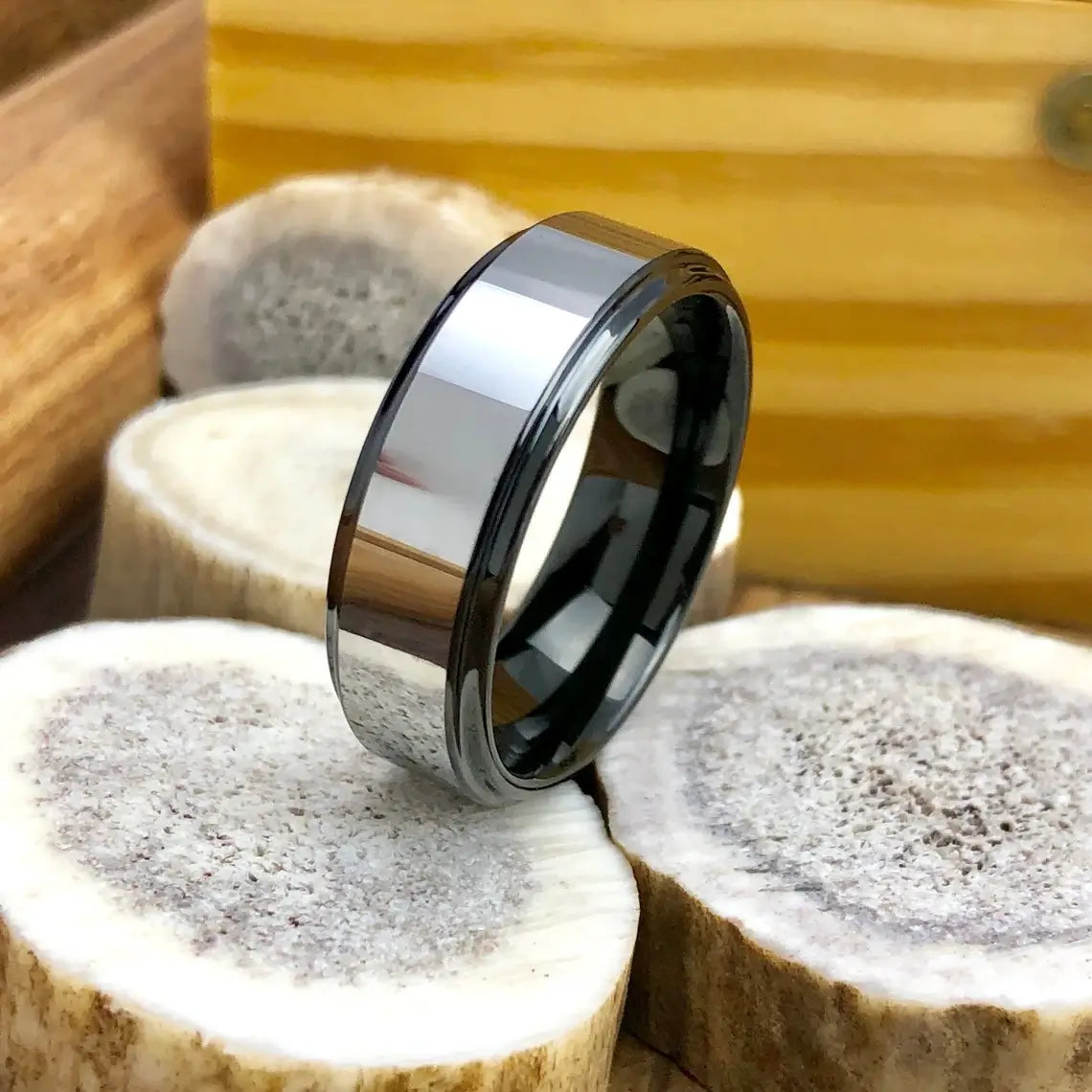 Black Tungsten Carbide Wedding Ring