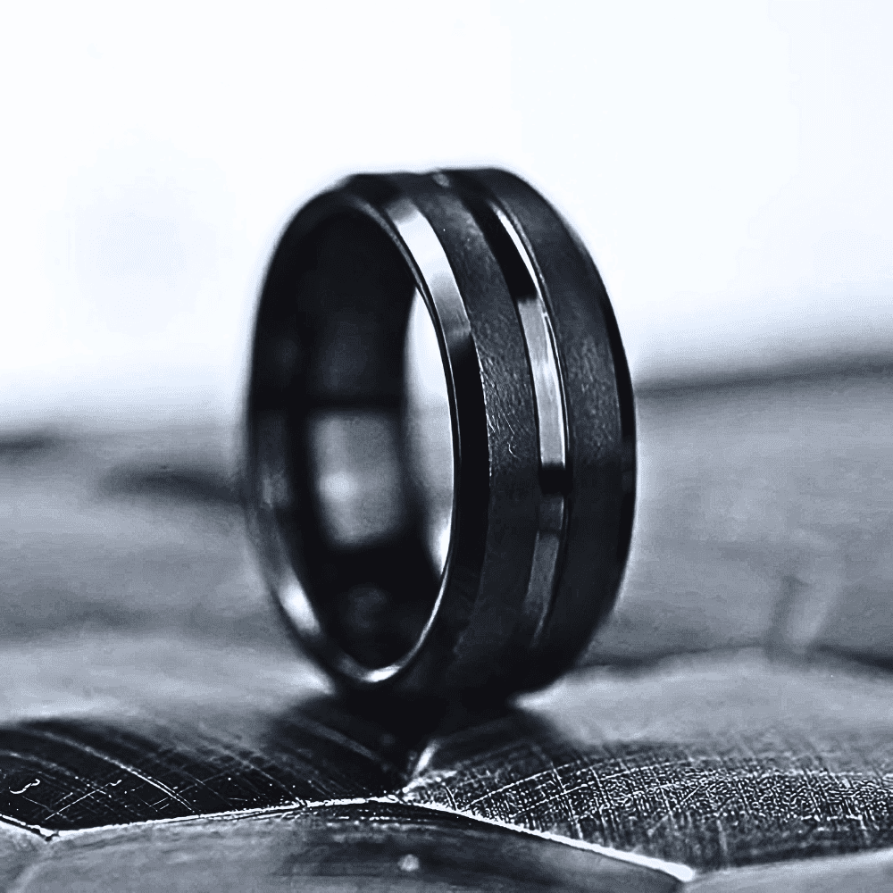 Black Tungsten Wedding Ring for Men