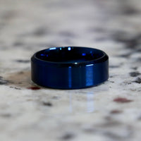 Blue Stainless Wedding Band