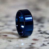 Blue Stainless Wedding Ring