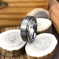 Brushed Tungsten Carbide Wedding Band