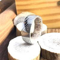 Damascus Steel Wedding Band