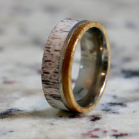 Deer Antler Wedding Ring For Men