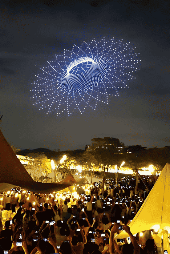 Drone Light Show after Wedding