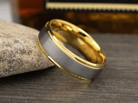 Gold Plated Tungsten Carbide Wedding Band