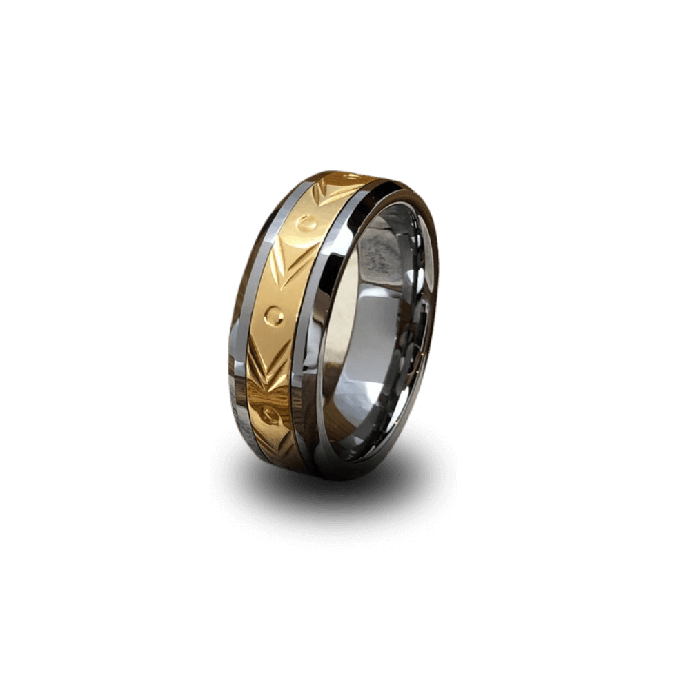 Gold Plated Tungsten Wedding Ring