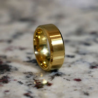 Gold Stainless Steel Wedding Band