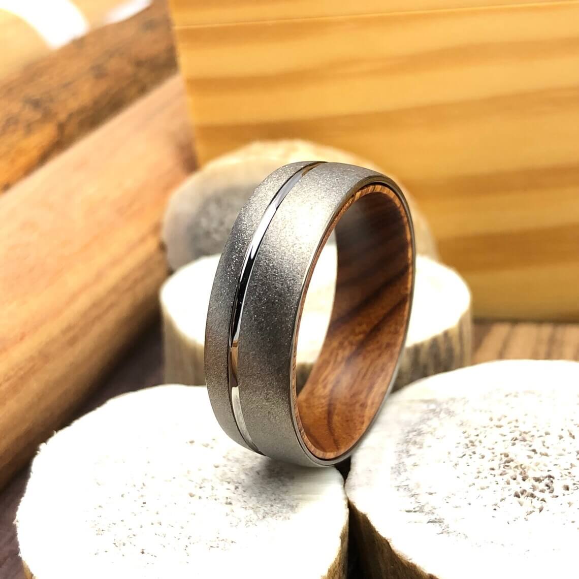 Ironwood Tungsten Carbide Wedding Band