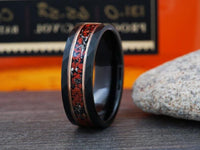 Meteorite Dinosaur Bone Wedding Band