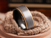 Rose Gold Finish Tungsten Carbide Wedding Band