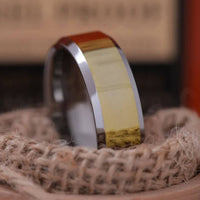 Rose Gold Plated Tungsten Wedding Band