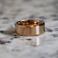 Rose Gold Stainless Steel Wedding Band