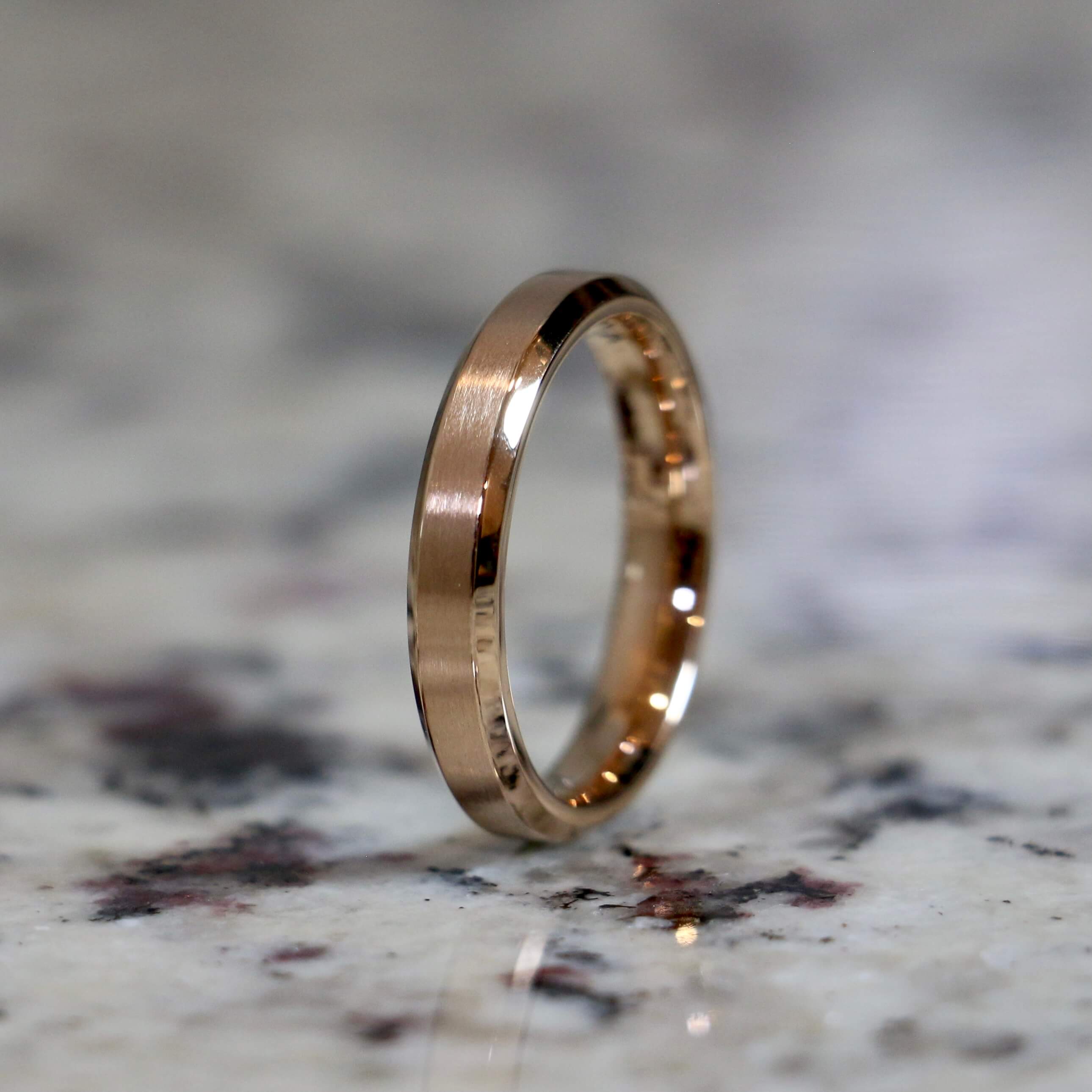 Rose Gold Stainless Wedding Band for Women