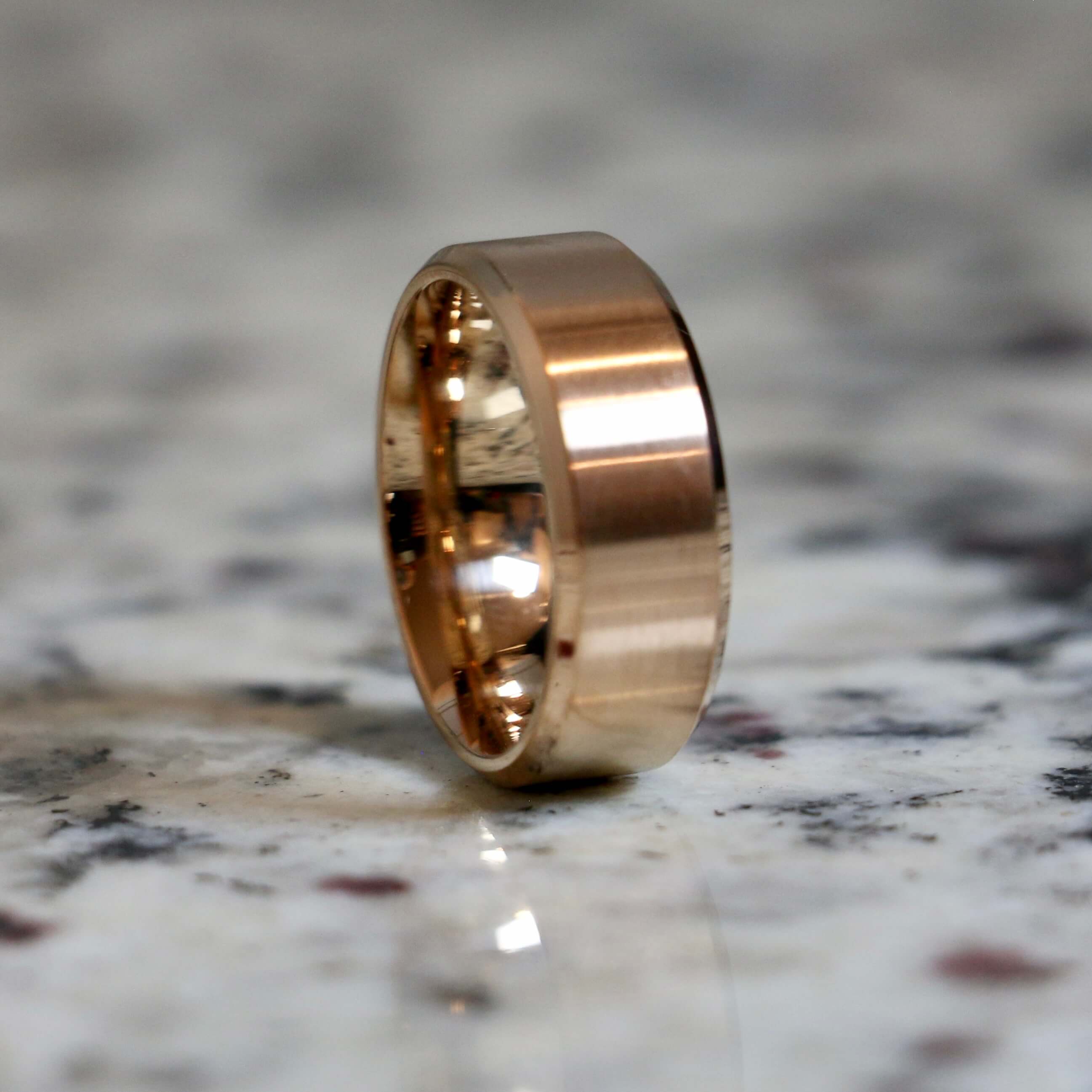 Rose Gold Stainless Wedding Band