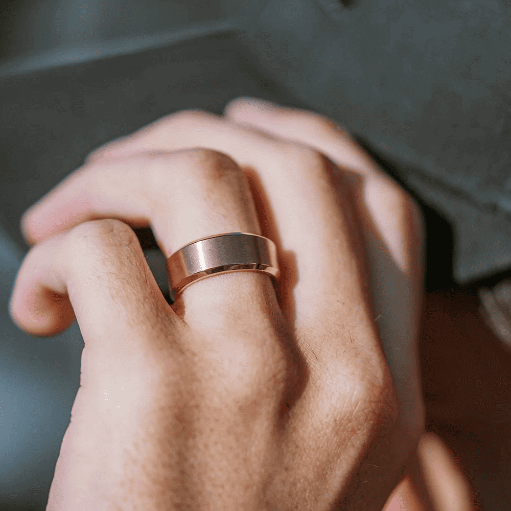 Rose Gold Stainless Wedding Ring