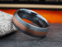 Rose Gold Tungsten Carbide Wedding Band