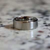 Silver Stainless Steel Wedding Band