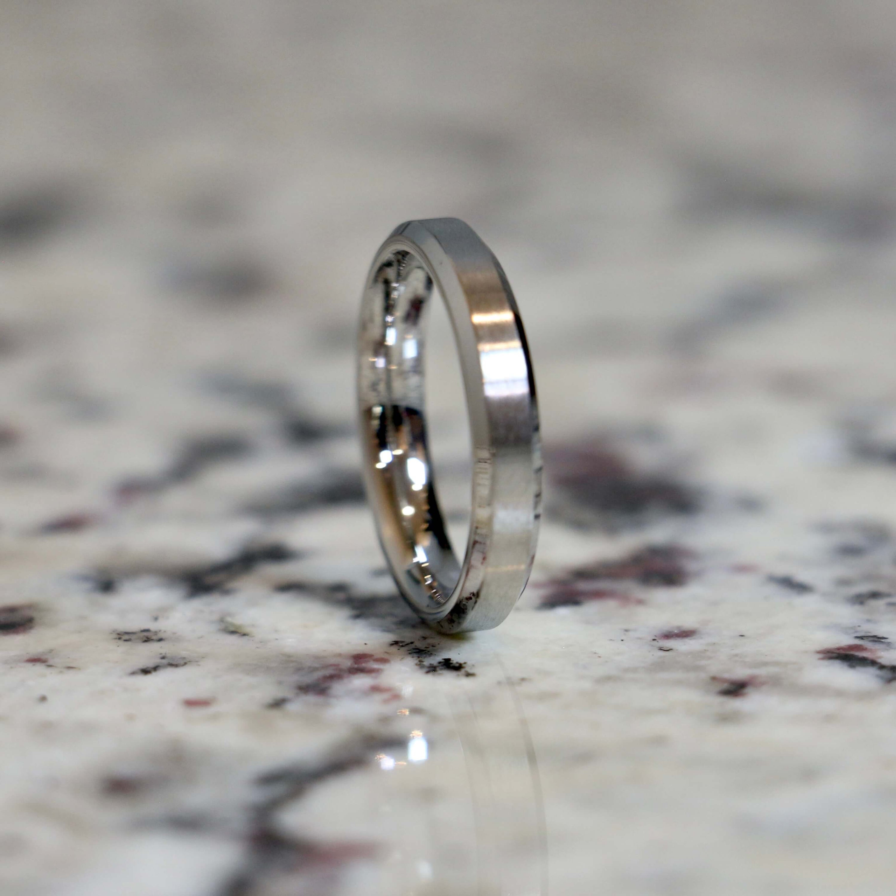 Silver Stainless Steel Wedding Ring