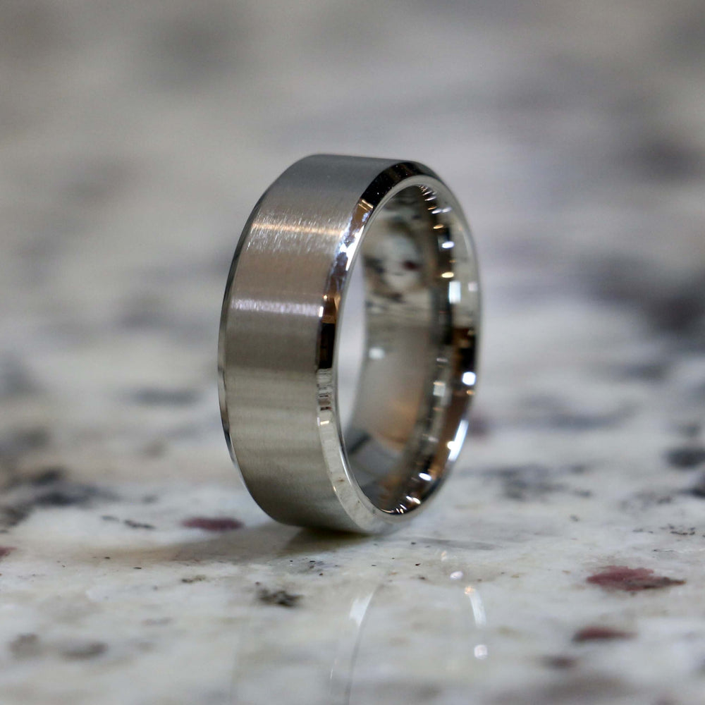 Silver Stainless Wedding Band for Men