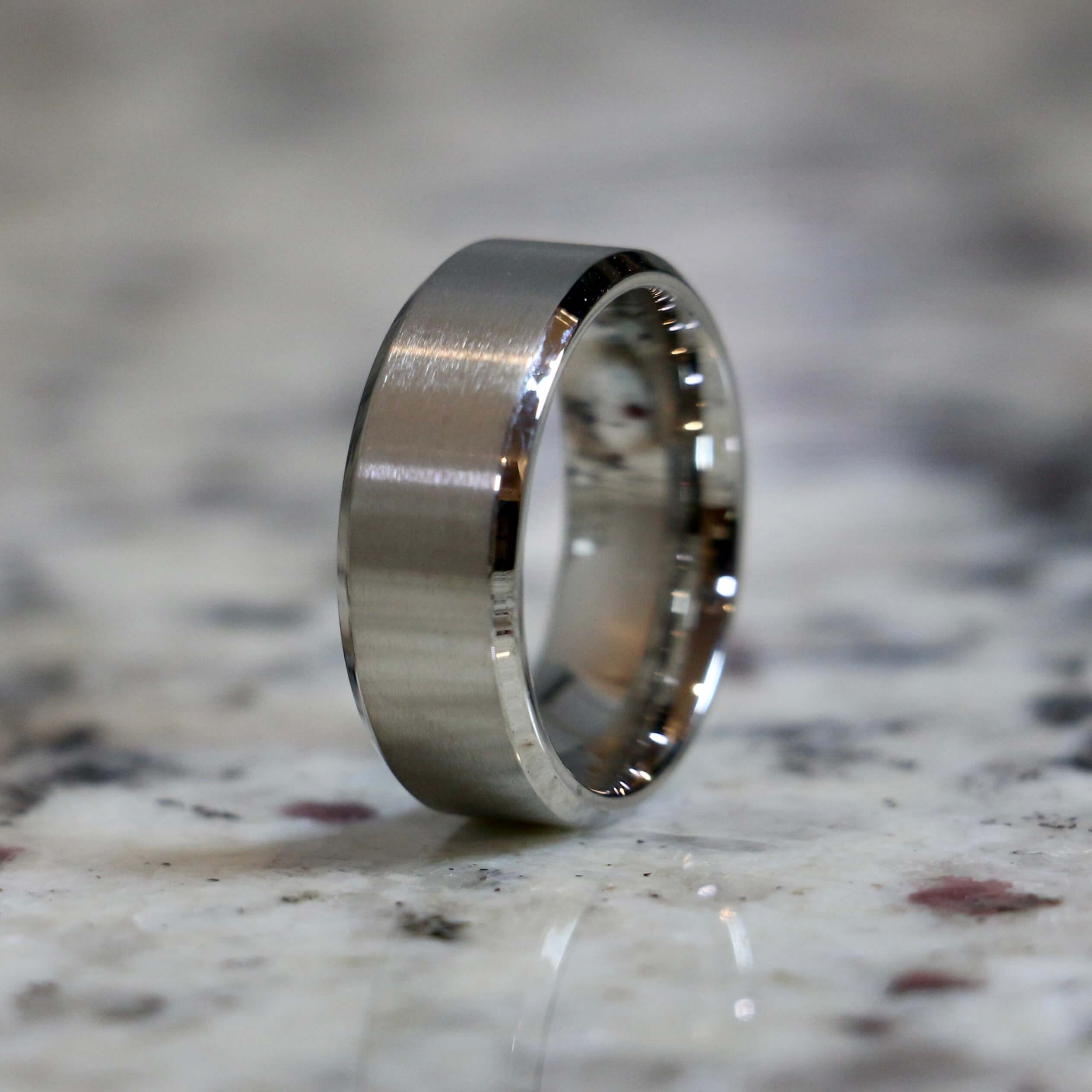 Silver Stainless Wedding Band for Men