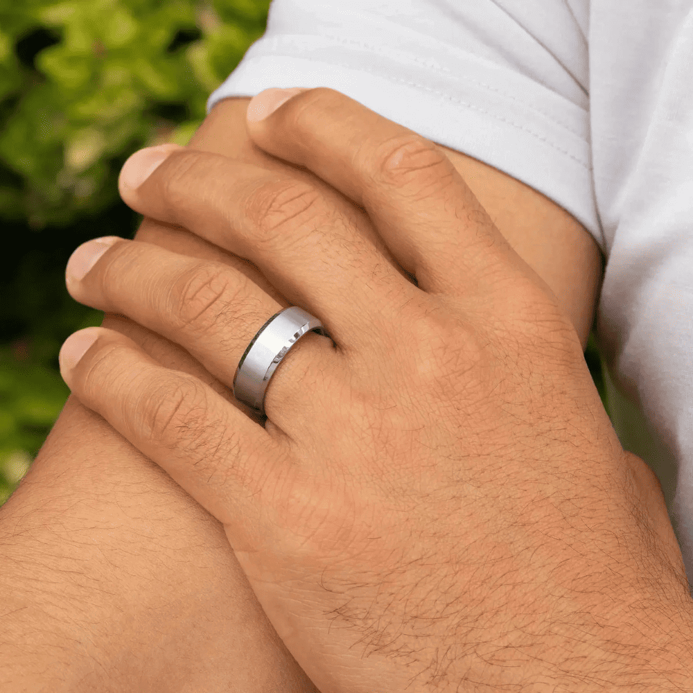 Silver Stainless Wedding Ring for Men