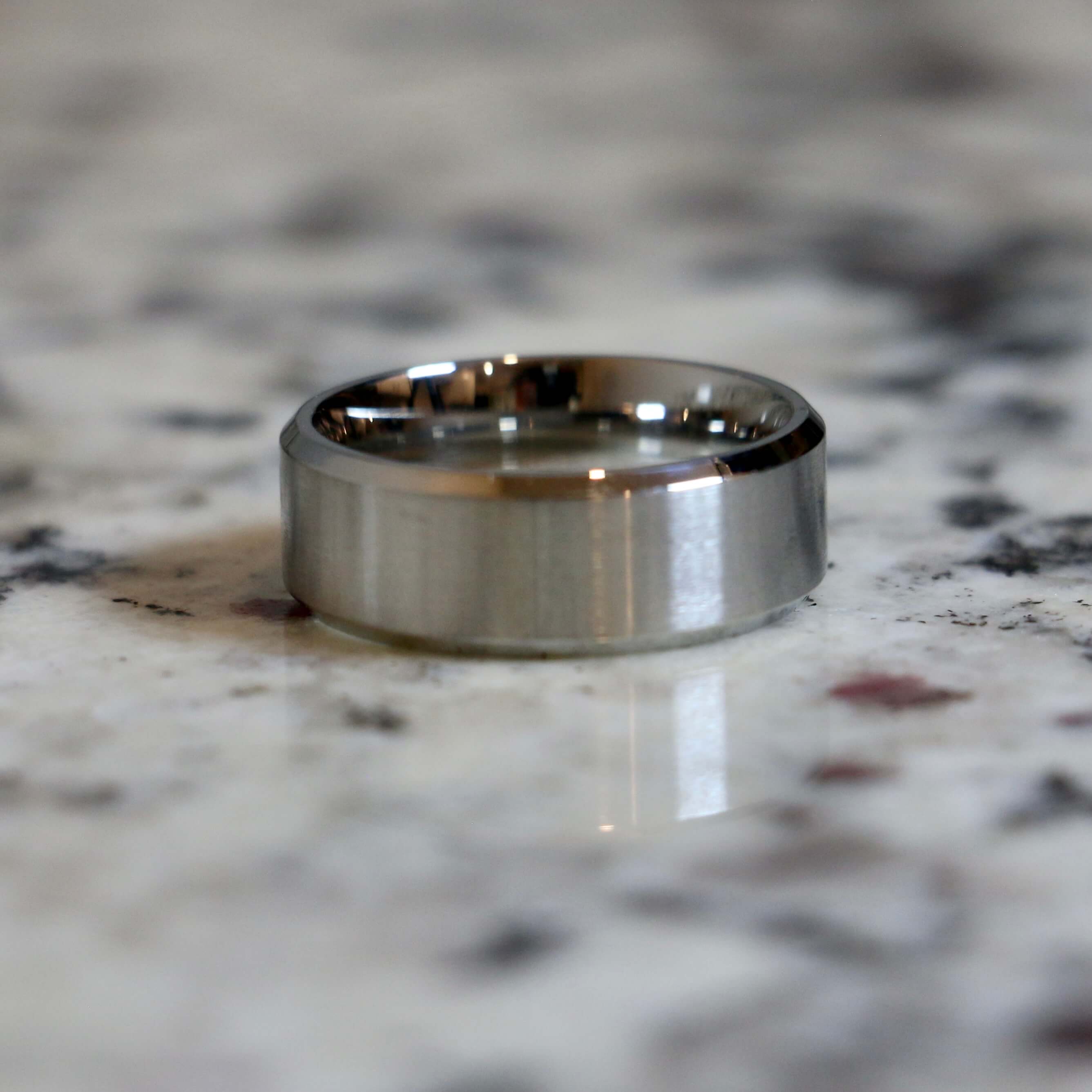 Silver Steel Stainless Wedding Band