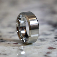 Silver Steel Wedding Band