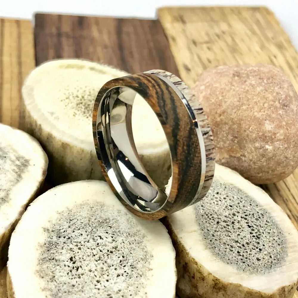 The Bacote wood wedding band