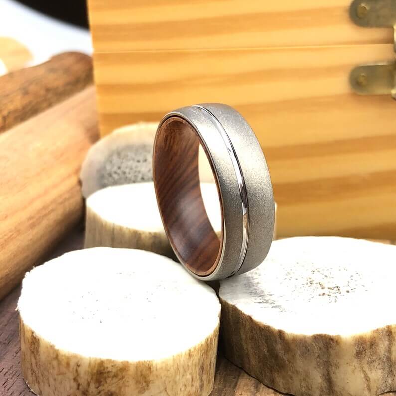 The Ironwood Tungsten Wedding Band