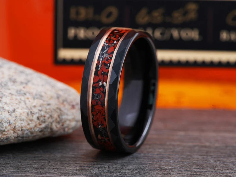 The Jurassic Tungsten Dinosaur Bone Ring