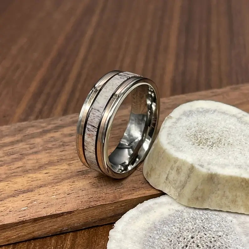 The New Zealander deer wedding band