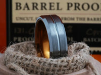 The Pedrino Brown Coffee Men's Tungsten Wedding Band