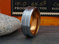 The Pedrino Brown Coffee Men's Tungsten Wedding Ring