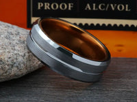 The Pedrino Brown Coffee Tungsten Ring