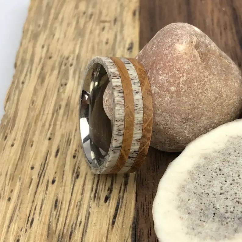 The Real Deer Antler Wedding Ring