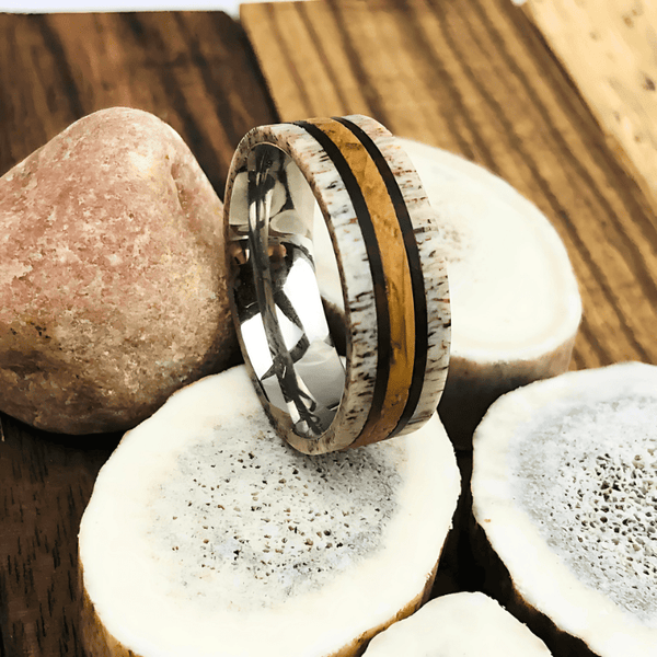 The Rockefeller Titanium Antler Ring