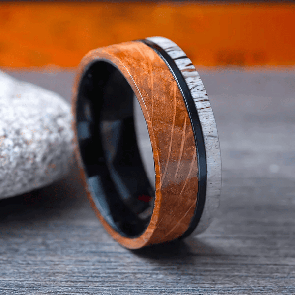 The Sidekick Titanium Wooden Ring