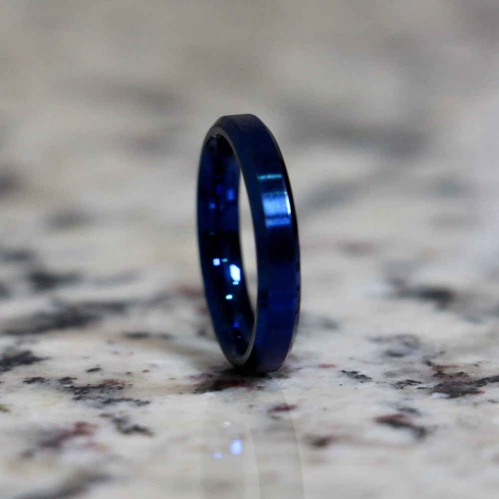 The Slim Basic blue wedding ring